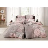 Home Affaire Bettwäsche HOME AFFAIRE "Susan in Gr. 135x200 oder 155x220 cm", rosa (rosa, grau), B/L: 135cm x 200cm, 1 Stk., 1 Stk., Polycotton recycelt, B/L: 80cm x 80cm, 2 Stk.