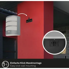 Briloner - Wandlampe Akku, Außenleuchte, Außenbeleuchtung Bewegungsmelder, Dämmerungssensor,
