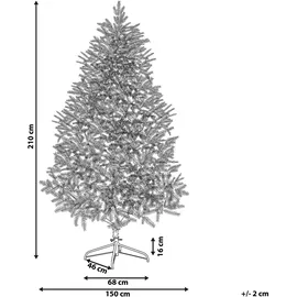 Beliani Weihnachtsbaum Farnham Rosa 210 cm