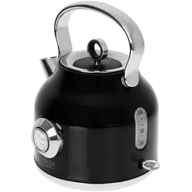 Adler AD 1346b Wasserkocher mit Thermometer, 2200w 1.7l Schwarz