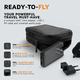 Xtorm TravelPro GaN3 Ultra USB Ladegerät 65W USB-C® Schwarz