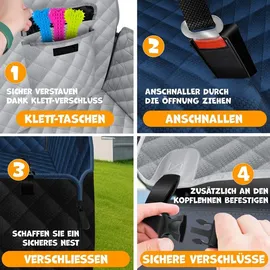 Lovpet LovPet® 2in1 Hundedecke für Auto Rückbank & Kofferraum mit Seitenschutz und Sichtfenster Kofferraumschutz - Wasserabweisende Hunde Autoschondecke Universal Autodecke Rücksitz