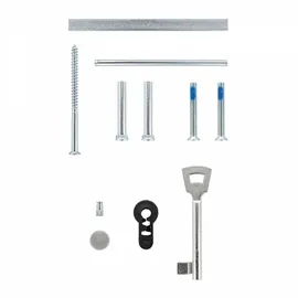 Hörmann FS Drückergarnitur D-110 Kurzschild für BB/PZ schwarz PPN (Feuerschutz-Drückergarnitur für Feuerschutztür/Mehrzwecktür H8-5 / Quadro/MZ) 545970