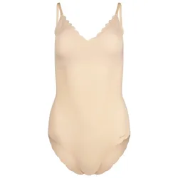 SKINY Damen Body - Unterwäsche, Spaghettiträger, Spitze, V-Ausschnitt, einfarbig Beige 38