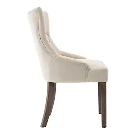 vidaXL Esszimmerstühle 2 Stk. Beige Stoff