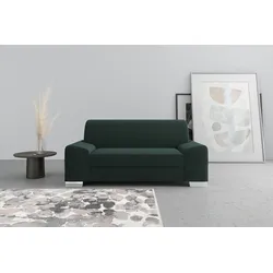 2-Sitzer DOMO COLLECTION "Anzio", grün, B:184cm H:85cm T:93cm, Sofas, wahlweise mit Federkern