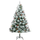 vidaXL Künstlicher Weihnachtsbaum Klappbar mit Zapfen Beeren 180 cm Modell 2