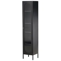 VCM ebuy24 Cali Vitrinenschrank 1 Tür Schwarz