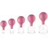 Schröpfgläser Set aus Echtglas 5 Stück. diverse Größen Pink