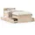 vidaXL Massivholzbett 90 x 200 cm Beige