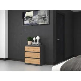 Topeshop Malwa M3 Anthrazit, Artisan, Kommode