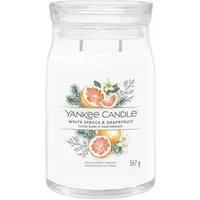 Yankee Candle White Spruce & Grapefruit große Kerze 567 g weiß