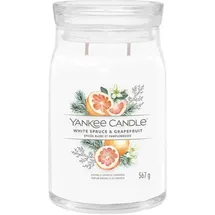 Yankee Candle White Spruce & Grapefruit große Kerze 567 g weiß