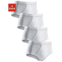 CLIPPER Slip (Packung, 4-St) schlichtes Basic für jeden Tag aus Feinripp weiß 6