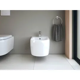 Duravit Collection One Bidet Qatego 38,5x57cm, m HL, ÜL, Hahnloch, we hgl