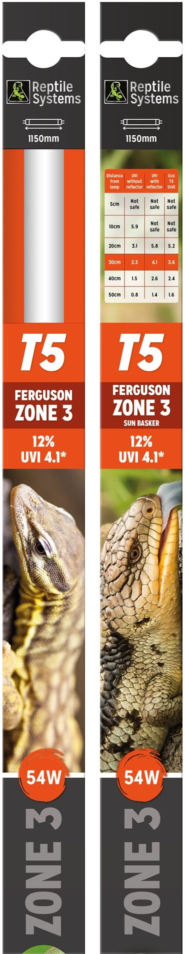 Reptile Systems T5 Leuchtstoffröhre 12% Uvb, UVI 4.1, Ferguson Zone 3 1 St