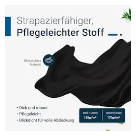 TexDeko Stehtischhusse Premium Schwarz Ø 60cm mit Schleifenband