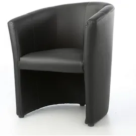 Cocktailsessel Kunstleder 1 x 1 x 1 cm Schwarz