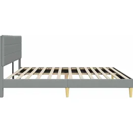 vidaXL Bettrahmen 200 x 200 cm Hellgrau