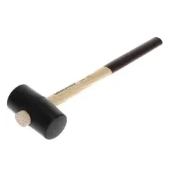 Gummihammer Holzgriff, ø40mm, Eschenstiel, 2 flachen Bahnen, 226 E-0