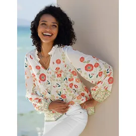 Heine Druckbluse beige 36