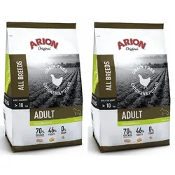 Arion Original Grain Free Chicken&Potato Trockenfutter für erwachsene Hunde 2x12kg