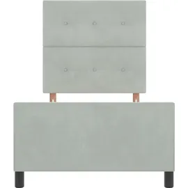 vidaXL Boxspringbett 90 x 200 cm Hellgrau