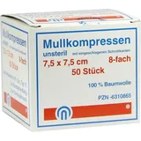 Fesmed Verbandmittel GmbH Mullkompressen ES 7,5 x 7,5 cm unsteril 50 St.