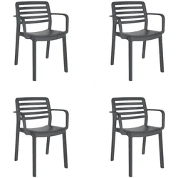 Resol garbar WIND Sessel Indoor, Outdoor Set 4 Dunkelgrau