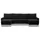 mebligo Eckcouch Textil 4-Sitzer Schwarz
