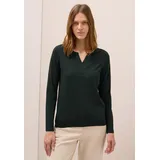 Cecil Tunikashirt CECIL, Damen, Gr. S (38), grün (ink grün), Web, 100% Baumwolle, unifarben, normal normal, Rundhals, elastischer Bund, Shirts, aus reiner Baumwolle