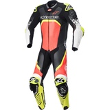 Alpinestars GP Tech 4 Motorrad 1-Teiler Motorrad Lederkombi, schwarz-rot-gelb, Größe 46 für Männer