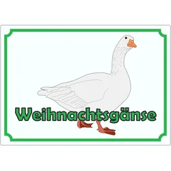 Werbeaufkleber Weihnachtsgans Aufkleber A1 (594x841mm)