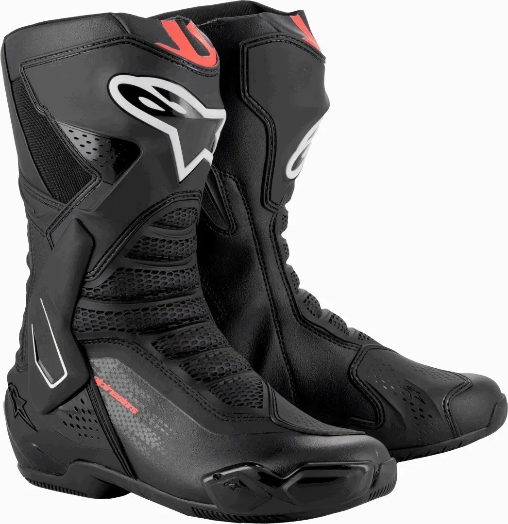 Alpinestars SMX-6 V3 Fluo Motorlaarzen, zwart-rood, 41 Voorman