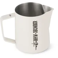 mhw-3bomber Latte-Art-Kanne aus Edelstahl, Milchaufschäumkännchen, Espressokanne, Barista-Essentials (Cremeweiß, 500 ml) P5020W