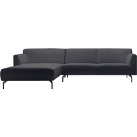 hülsta sofa Ecksofa hs.446, in minimalistischer, schwereloser Optik, Breite 296 cm schwarz