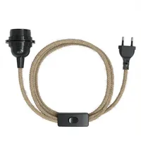 EAZY CASE - Lampenfassung E27 mit Kabel aus Jute