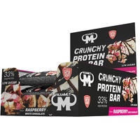 Mammut Nutrition Mammut Crunchy Protein Bar mit 15 g Protein und nur 1,3 g Zucker - Raspberry White Chocolate - 12er Pack (12 x 45 g)