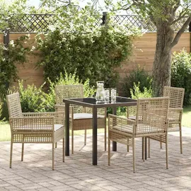 vidaXL Garten Essgruppe 5-tlg. Beige