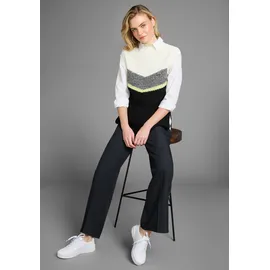 LAURA SCOTT Pullunder in schwarz-weiß-lime | Gr.: 48/50