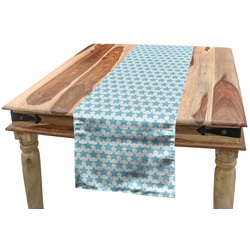 Abakuhaus Tischläufer Esszimmer Küche Rechteckiger Dekorativer Tischläufer, Vintage Blue Plumpy Kleine Sterne blau|weiß 40 cm x 180 cm