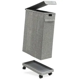 Dune Design 50L Wäschekorb mit Rollen - 20x40x60 Wäschesammler Schmal - Wäsche Nischenregal