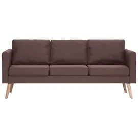 vidaXL 3-Sitzer-Sofa Stoff Braun