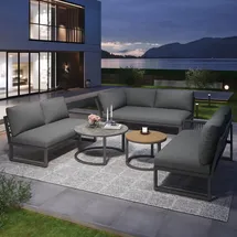 stilvora Gartenlounge-Set 5-tlg. Grau