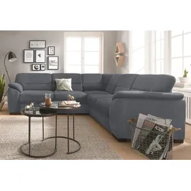 sit&more Ecksofa SIT & MORE "Montego L-Form, B: 255 cm", grau (anthrazit), B:255cm H:88cm T:225cm, Luxus-Microfaser (90% Polyester, 10% Polyamid);Struktur (100% Polyester);Luxus-Microfaser ALTARA NUBUCK (100% Polyester), Sofas, Ecksofa, wahlweise mit Bettfunktion