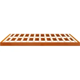 vidaXL Massivholzbett 180 x 200 cm Wachsbraun
