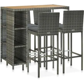 vidaXL Gartenbar Set 5-tlg. Grau
