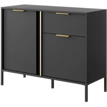 Feldmann-Wohnen Sideboard 103,3 x 81,4 x 39,5 cm Anthrazit / Gold