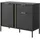 Feldmann-Wohnen Sideboard 103,3 x 81,4 x 39,5 cm Anthrazit / Gold