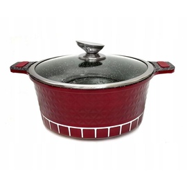 ZILNER Original 11-teiliges rotes Topfset Kochtopf Set | induktions Töpfe Set,Kochtöpfe,Töpfe Induktion | Kochgeschirr Set,Topfset - Rot